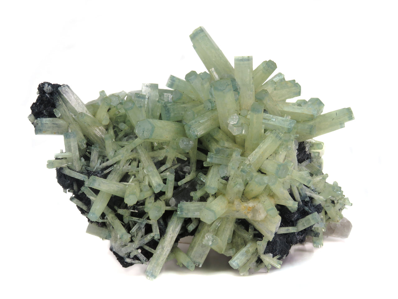 BERYL VAR. AQUAMARINE ON SCHORL