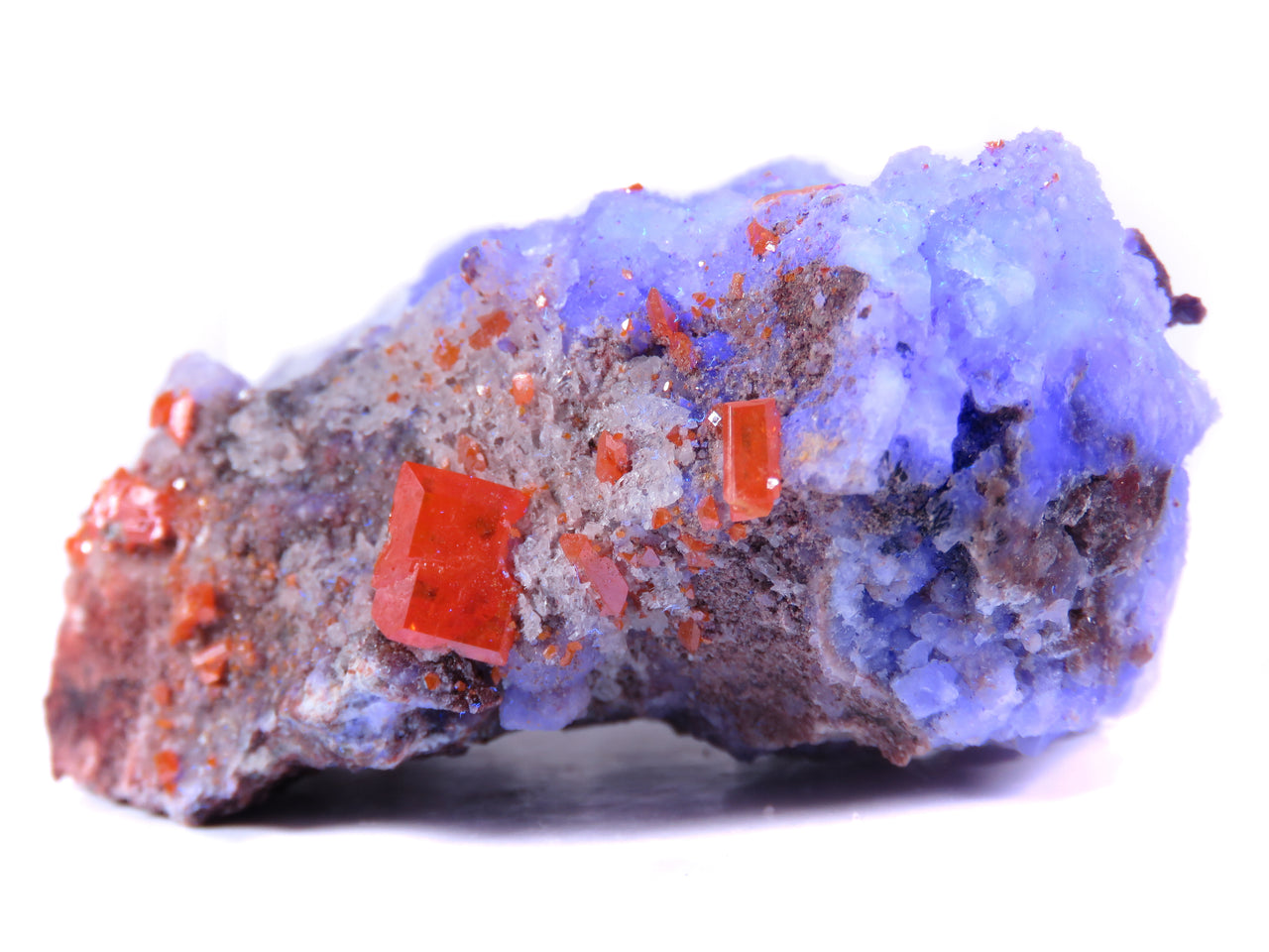 WULFENITE ON FLUORITE