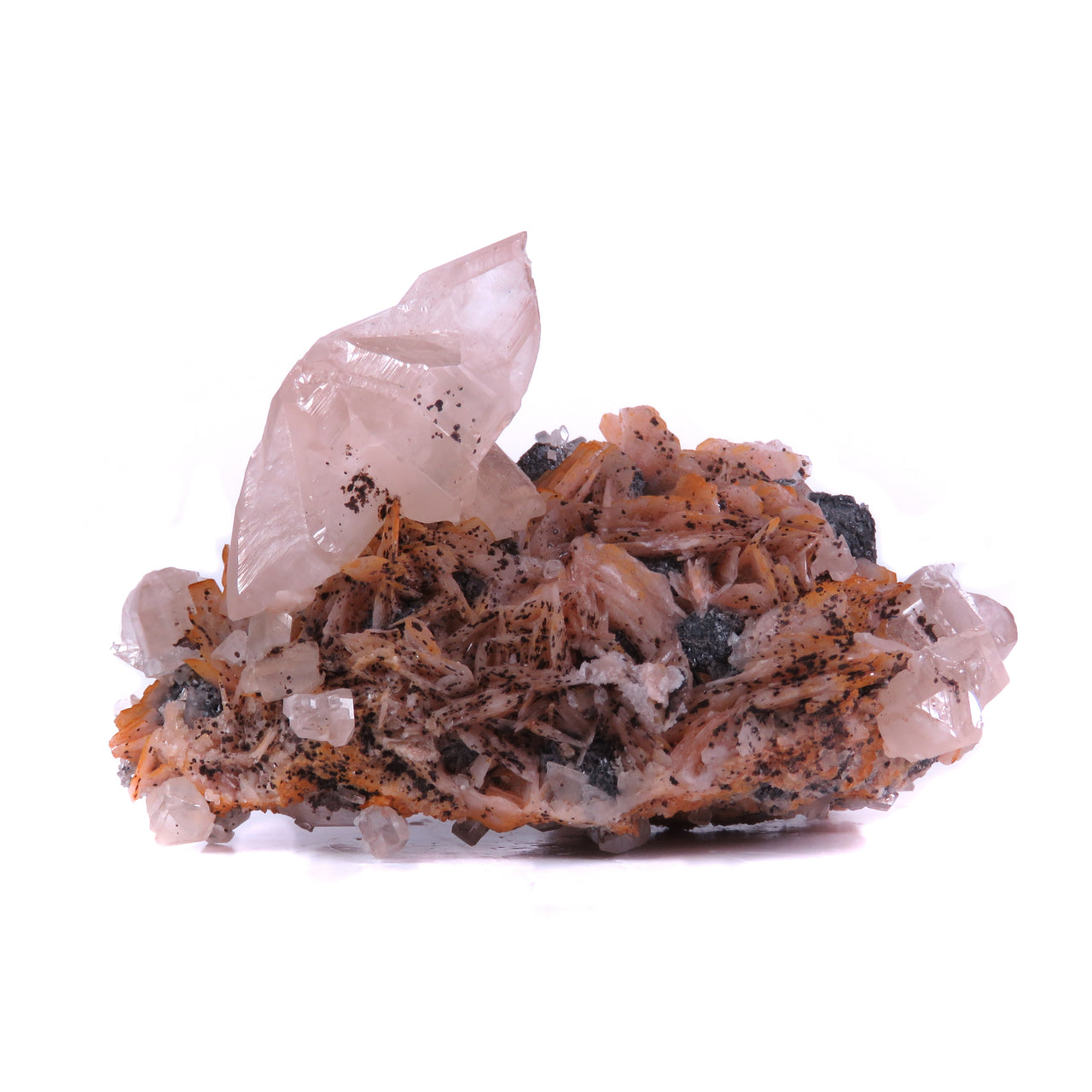 CERUSSITE ON BARITE & GALENA