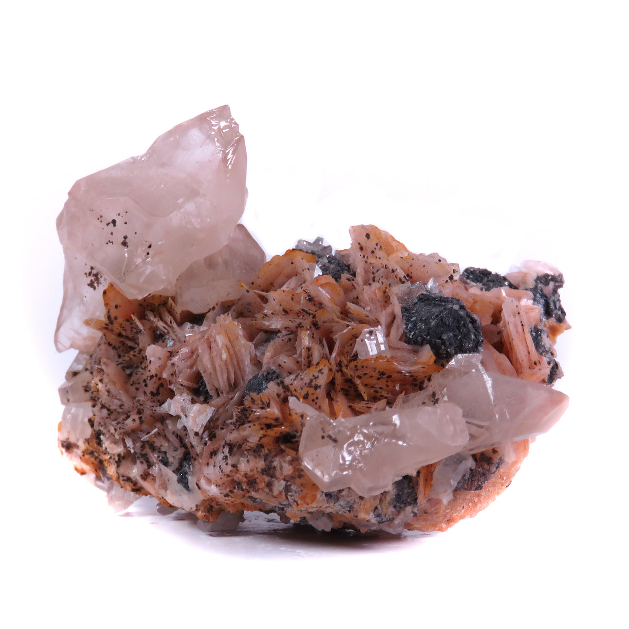 CERUSSITE ON BARITE & GALENA