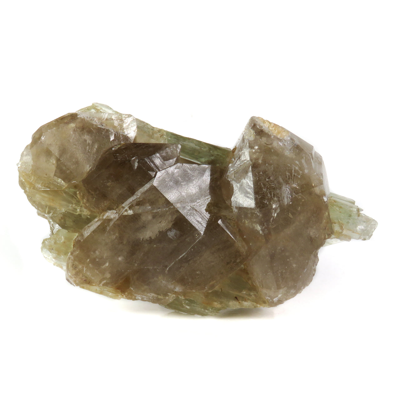 SMOKY QUARTZ ON TRIPHANE