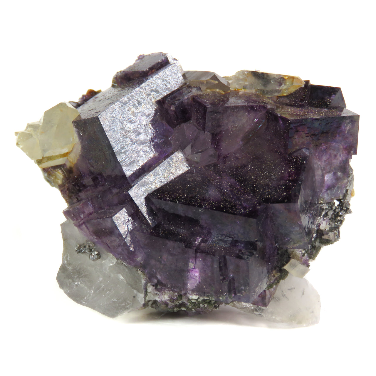 FLUORITE WITH CHALCOPYRITE & ARSENOPYRITE