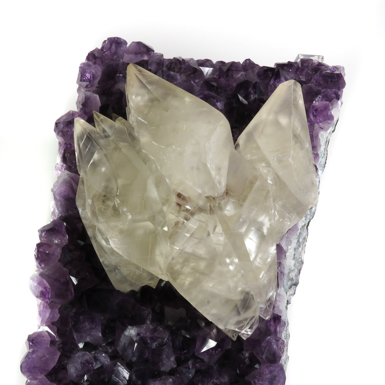 AMETHYST WITH CALCITE