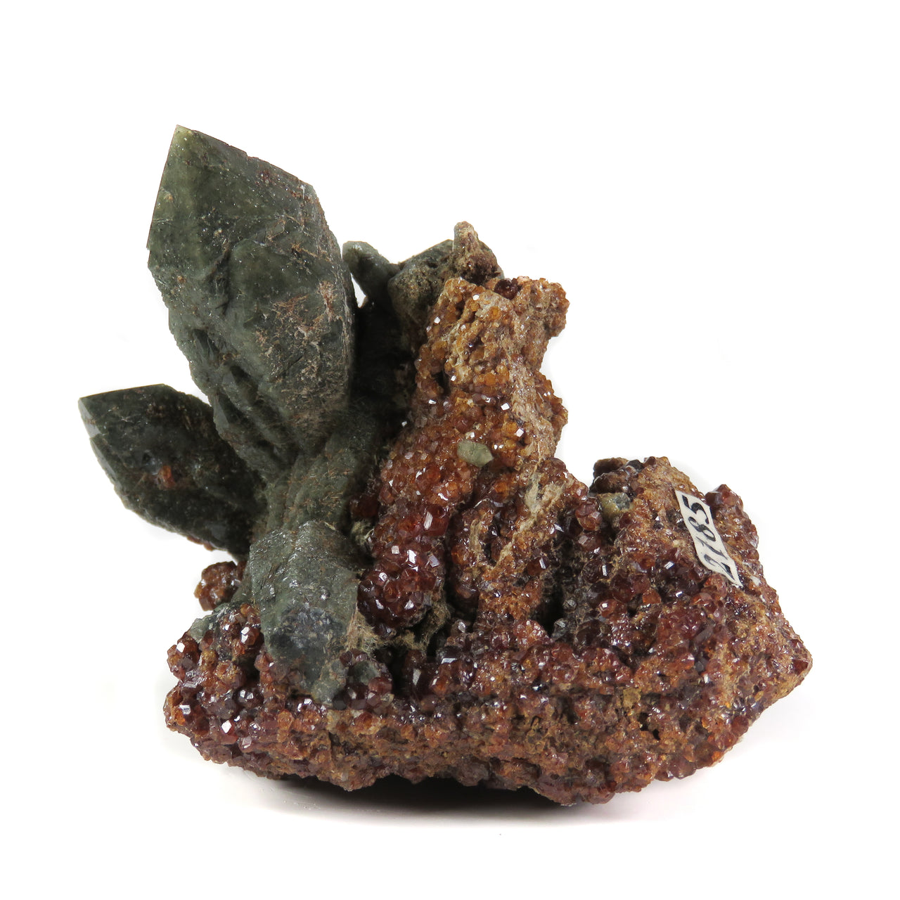 QUARTZ WITH HEDENBERGITE & ANDRADITE