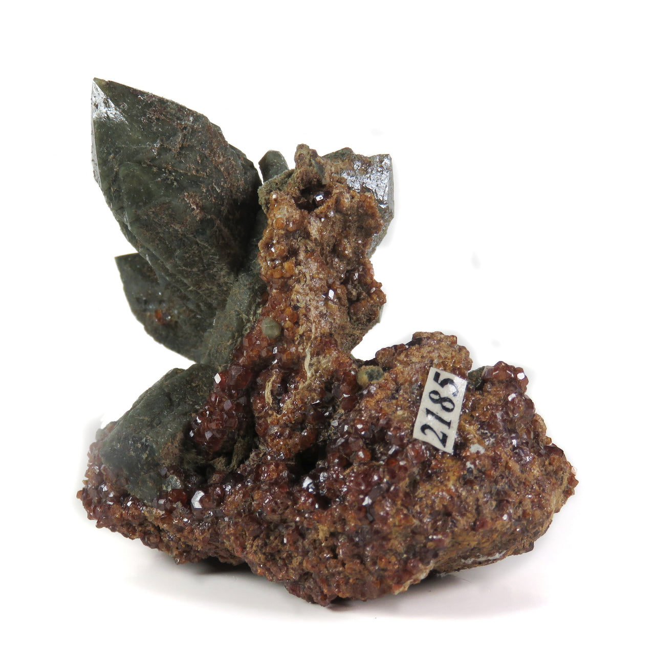 QUARTZ WITH HEDENBERGITE & ANDRADITE